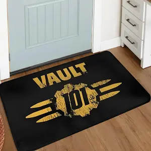 A Welcome Mat Featuring Fallout Depicting The Worn Vault 101 Suitable for Indoor And Outdoor Entrances Bathroom Carpets Decorative Front Door Mats Kitchen Mats Porch Mats And Home Decor