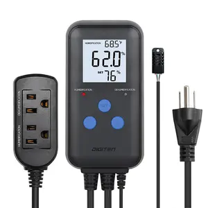 DIGITEN Digital Humidity Controller, Used for controlling humidifiers/dehumidifiers, Pre-Wired Humidity Controlled Dual Stage Outlets for Mushroom Growing, Reptile, Grow Tent
