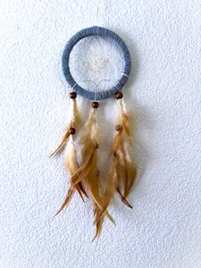 Whispers in the Thread Collection - Desert Moonrise - Yarn Wrapped - Handmade Dreamcatcher Hanging