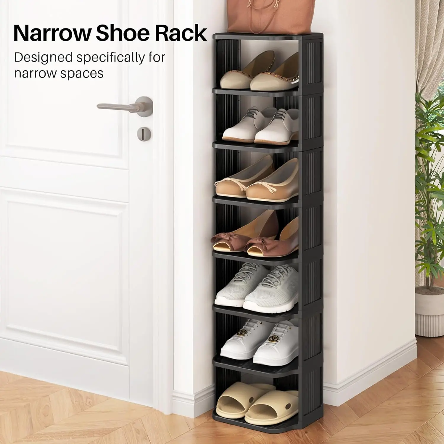 Small shoe rack, 6/9-layer plastic vertical shoe rack forsmall spaces, Footwear Organization, shoe rack,shoe cabinetstorage #SummerWins