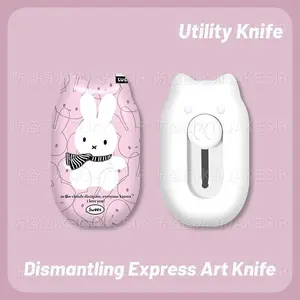 Miffy Craft Knife Sharp Mini Safety UtilityKnife for Opening Parcels Cutting Paper School Supplies Compact Multi-Tool for Travel