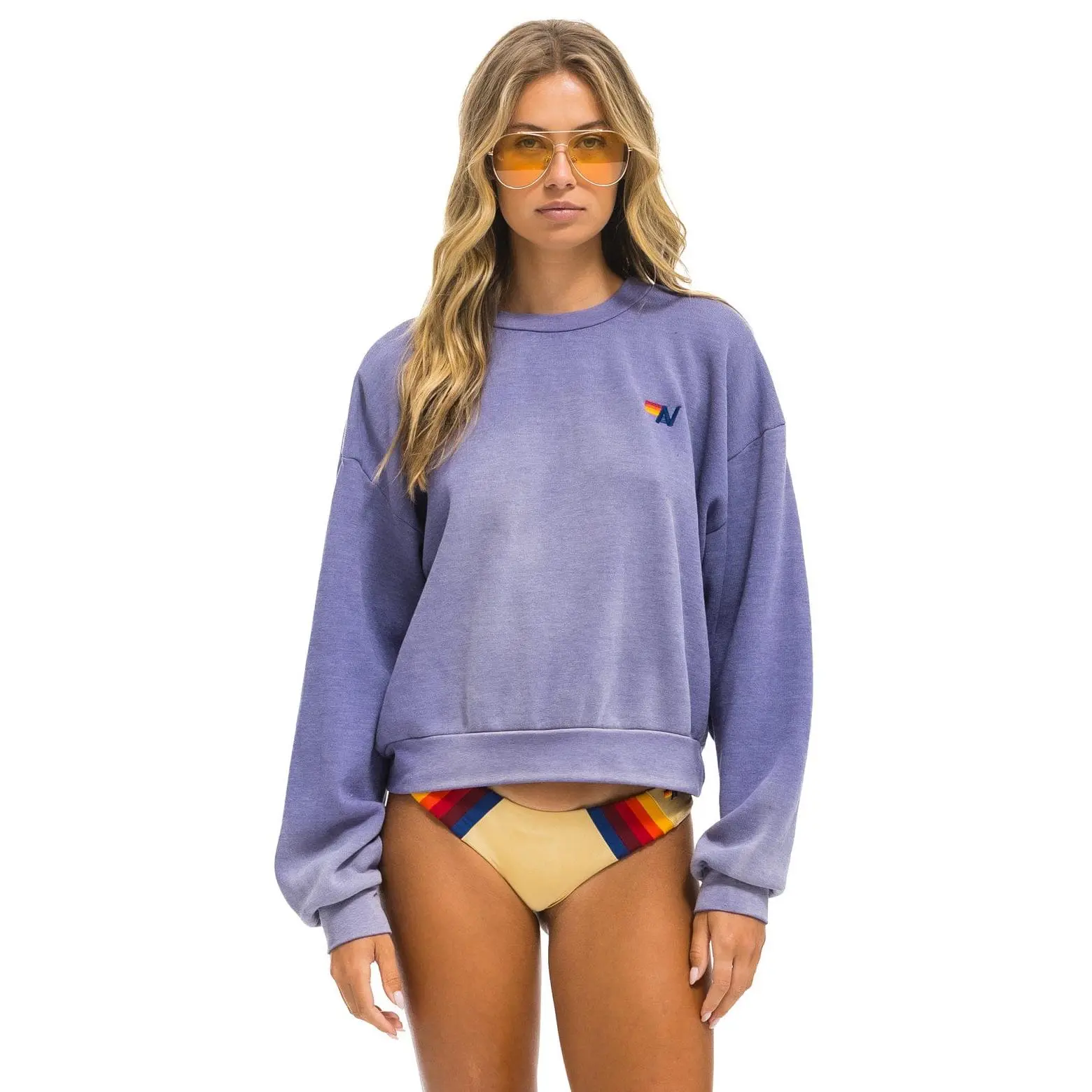 ESSENTIAL RELAXED CREW SWEATSHIRT - FADED GRAPE