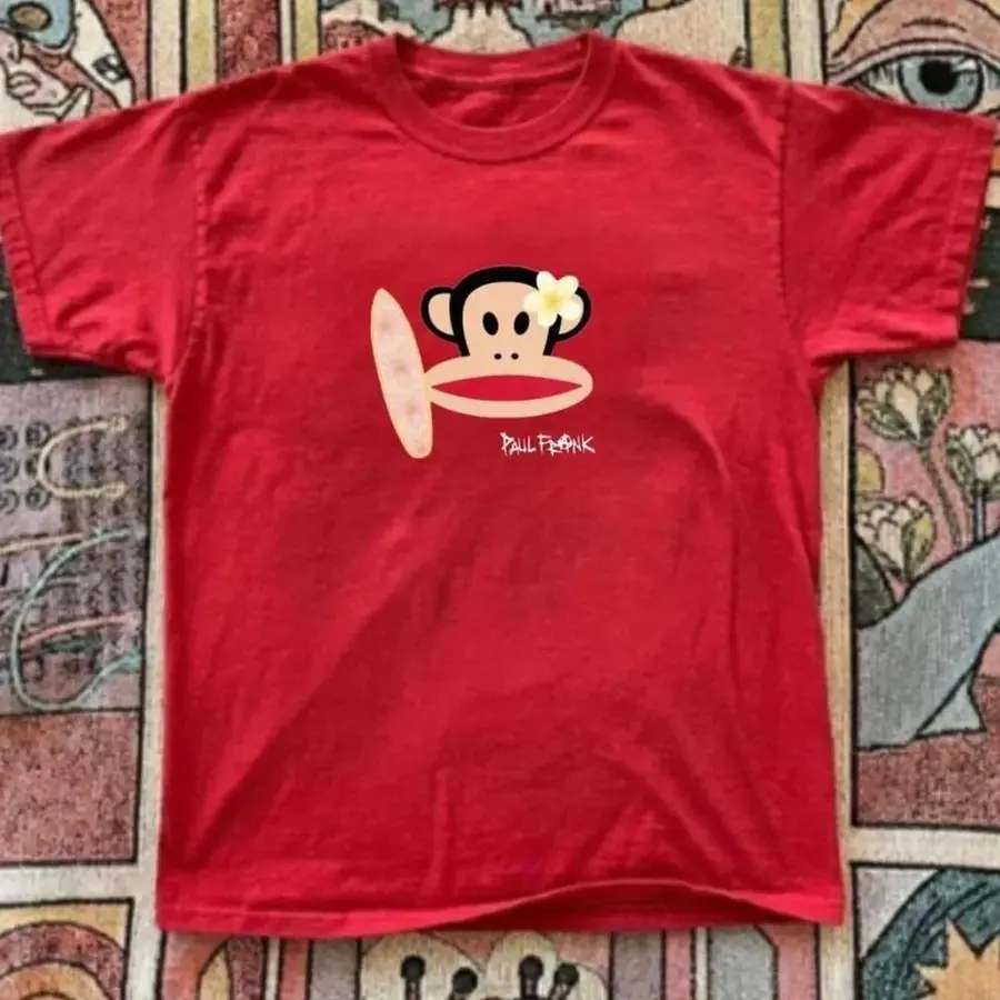 Retro 90s Paul Frank Cartoon Character Tshirt, Unisex Cotton Tee