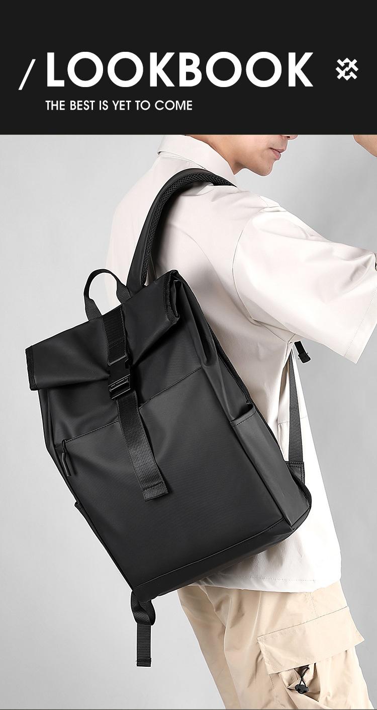 Casual Fashion Backpack For Men Women New Laptop Backpack Oxford Cloth Waterproof Short Distance Travel Backpack Men Black