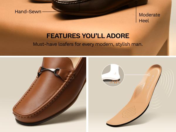 Bruno Marc Men's Classic Casual Horsebit Loafers