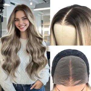 [Style Icon] 6x4 Glueless Synthetic Wavy Wig Pre Cut Lace Frontal Wigs for Women Wear and Go hair 28 inches VERNA