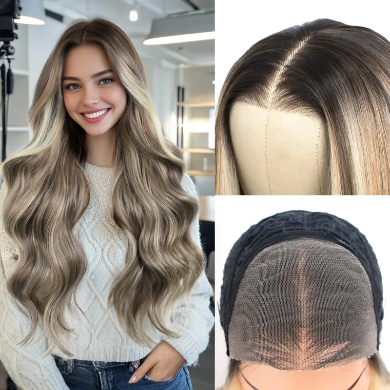 STYLE ICON Verna 28-Inch Female Lace Frontal Synthetic Wig for Women, Glueless 6x4 Pre-Cut HD Lace Wig, Heat-Resistant Long Wavy Brown Hair with Natural Chic Volume