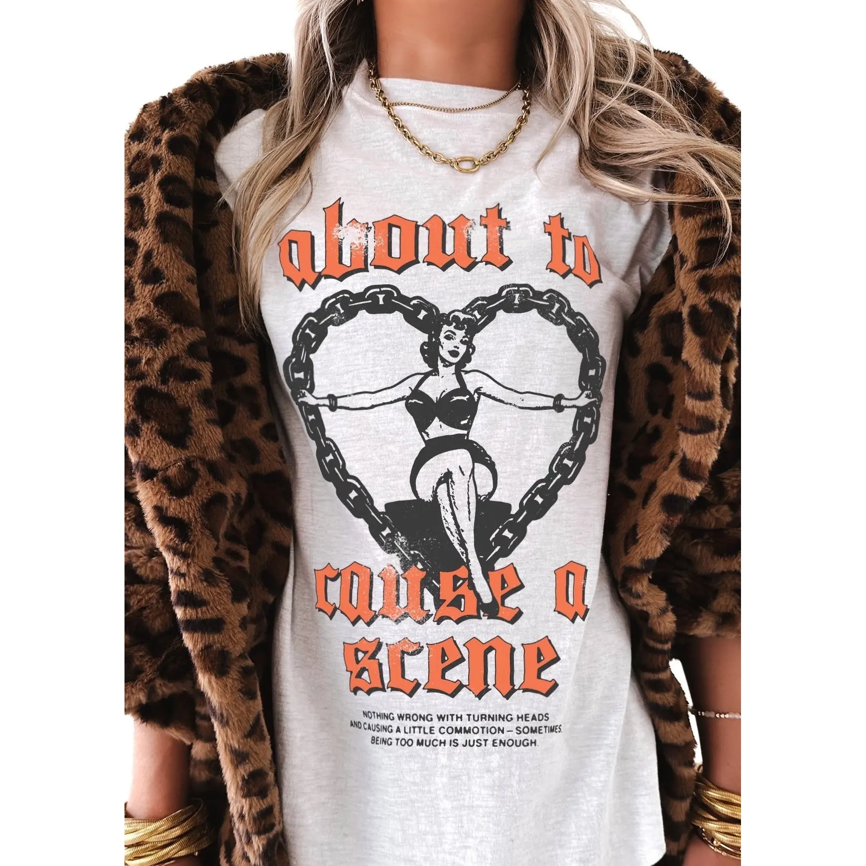 ABOUT TO CAUSE A SCENE SIDE SLIT TEE