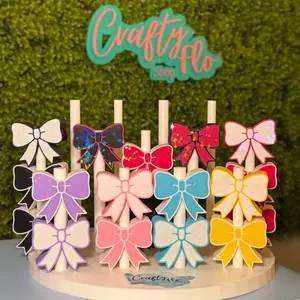 Cute Holographic Coquette Bow Straw topper | Drinkware Accessories | 3D Printed straw toppers Customized Stylish