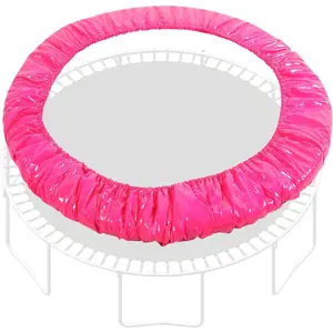 Round 40 Inch Trampoline Spring Cover Waterproof Serviceable Replacement Safety Pad for Indoor Home Fitness Kids Men Women Hot Pink