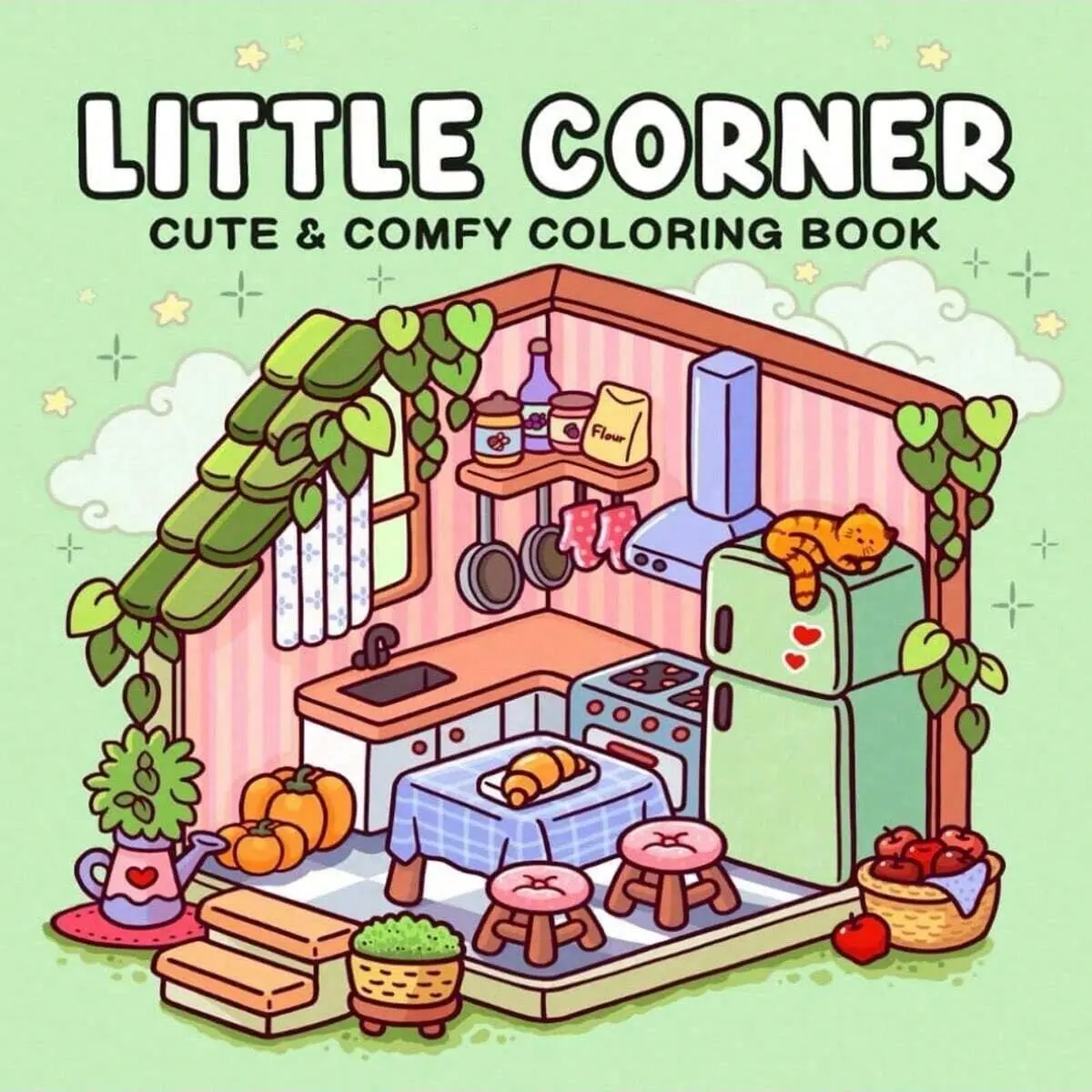 The Little Corner: Adult And Teen Coloring Book, Fun Coloring Experience, Relaxation, Creativity, Super Cute, Adorable And Comfortable Cozy Space Design (Cozy Space Coloring), Gift For Friends, Couples And Family, Back To School, Learning Supplies