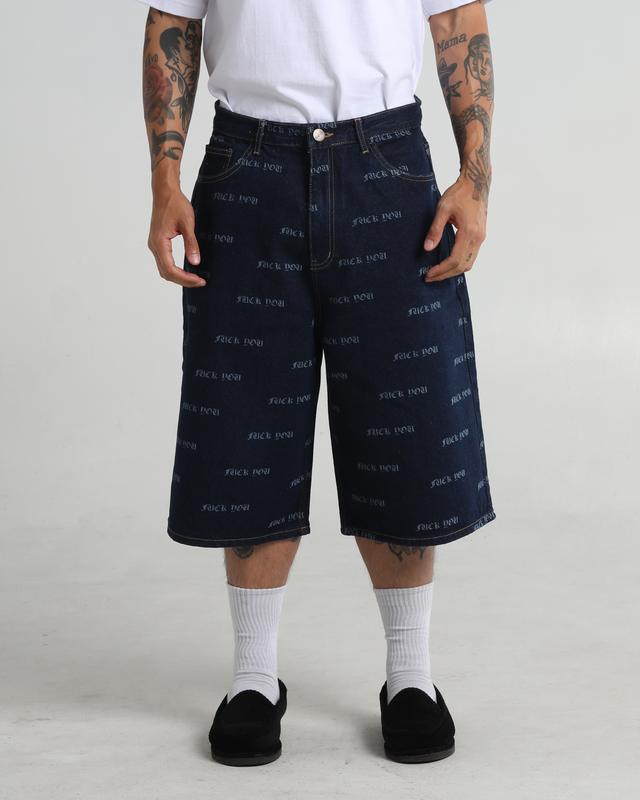 Laser F*** You Denim Shorts
