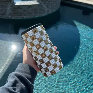 Stainless Steel Rhinestoned Slim Cup Set for Drinks - Flasks, Drinkware Tumbler Bottled