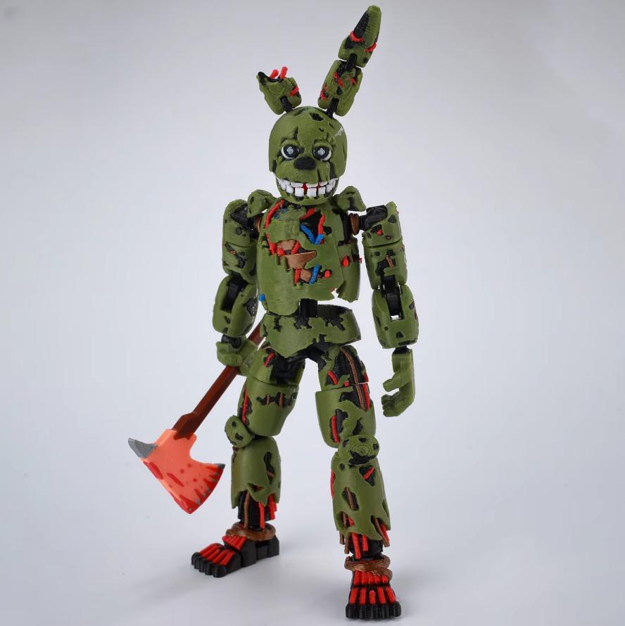 9L 3D-Printed FNAF Freddy Fazbear’s Pizza Springtrap Toys & Action Figures, Anime Models, Lucky13, Dummy13, Titan13 Ornaments & Gifts