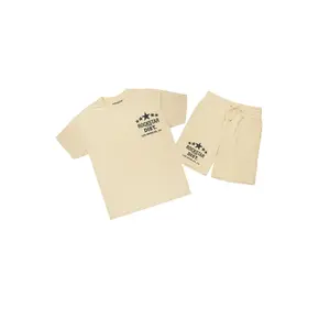 Starlake Beige Graphic T-Shirt/Short Set