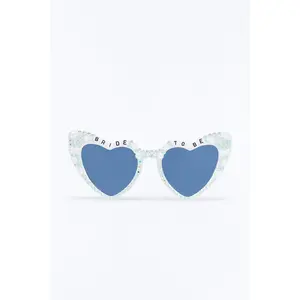 Bride To Be Heart Eye Sunglasses - White