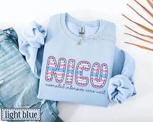 NICU Nurse Sweatshirt, NICU Swaddle Stripes T-Shirt, Neonatal Intensive Care Unit Sweater, Neonatal ICU Nurse Pullover, NICU Crewneck Gift