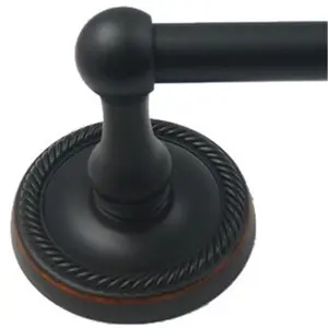212 MAIN Rusticware Riverside Rope Edged Oil Rubbed Bronze 24 In. Wall-Mount Bar with Interchangeable Plate
