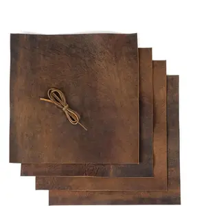 Sheets Set of 4, Leather Material,  for Crafts | Leather Roll, Soft Leather, Sheet Leather for Crafts | Quality  Leather 12" x 12" + 36" Leather Cord