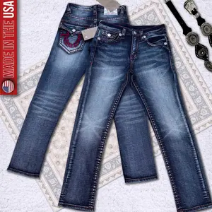 Men's TRUE Dark Blue Straight Leg Jeans, Biker Jeans For Men, Y2K comfortable jeans