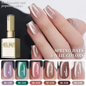 【LIVE】1PC*15ML Super Bright Cat Eye Series Nail Art Spring Order 6 Color Gel Magnetic Gel Fashion Salon Cat Eye Art Design Shiny Glossy Brilliant Cat Eye Women'S Nail Choice for Nail Lovers