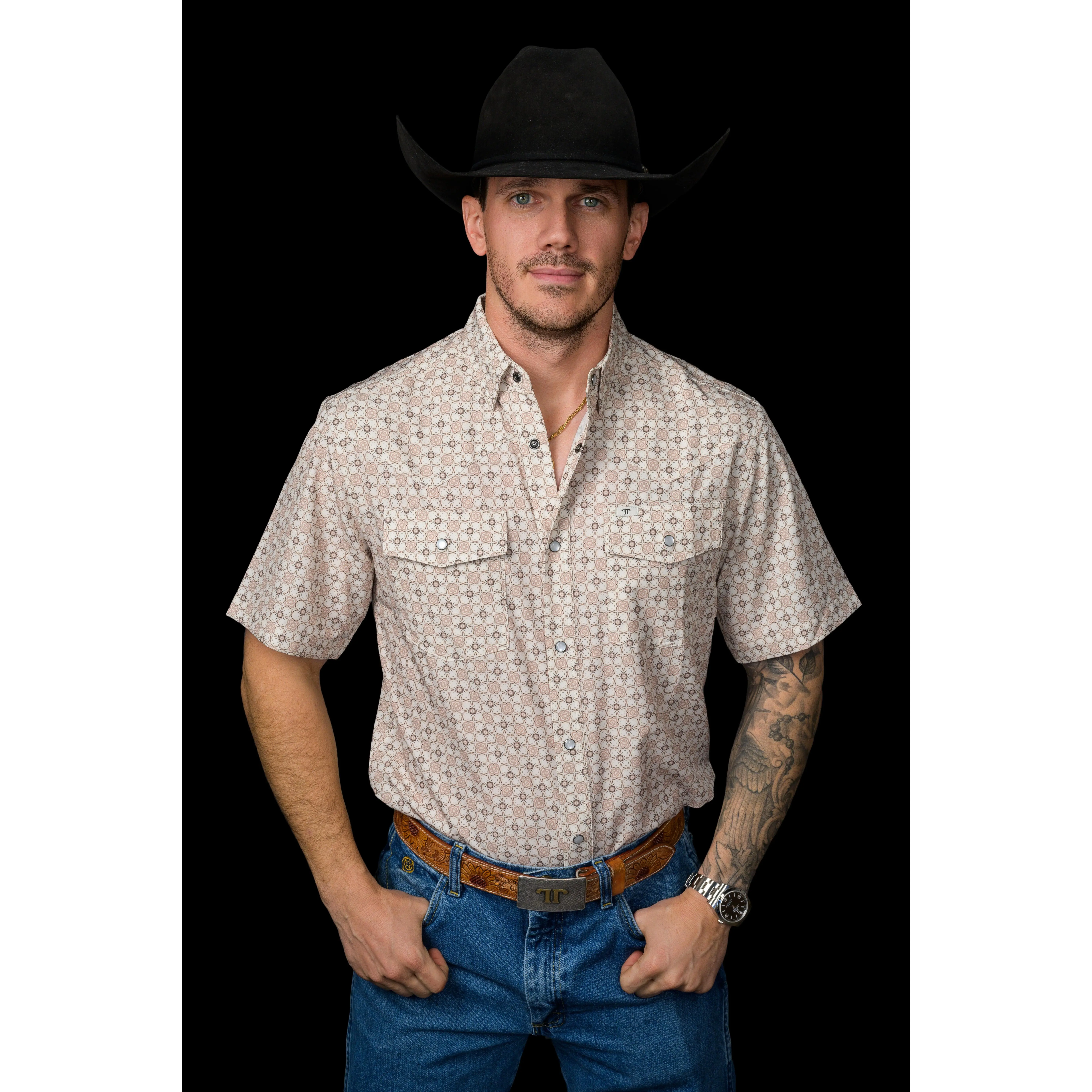 The Callen Short Sleeve Pearl Snap Shirt