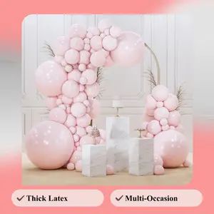 100Pcs Dreamy Pale Pink Balloons  Mixed Sizes 5-36 Inch for Coquette Aesthetic, Bridal Shower, Baby Shower & Kids Birthday Decor