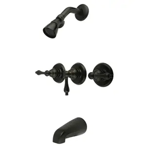 Kingston Brass  Three Handle Tub & Shower Faucet