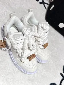 Men's Casual Low Top Canvas Walking Shoes, Round Toe Flatform Sneakers, Anti-Slip Durable Rubber, Fashionable Unisex Bread Shoes, Size 47