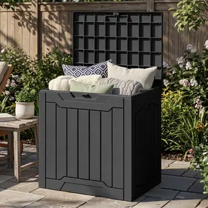 YITAHOME 31 Gallon Outdoor Storage Box, Resin Deck Box and Waterproof Package Delivery Box for Gardening Tools, Pool Supplies, Patio Furniture