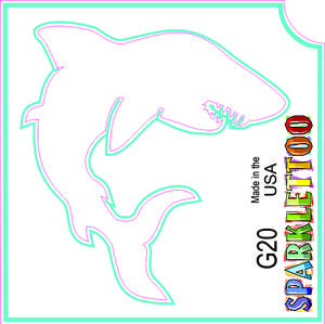212 MAIN Ruby Red Glitter Finish Stencil Tattoo - G20, 2x2 in, 3-Ply Stencil, FDA Safe, Pack of 100