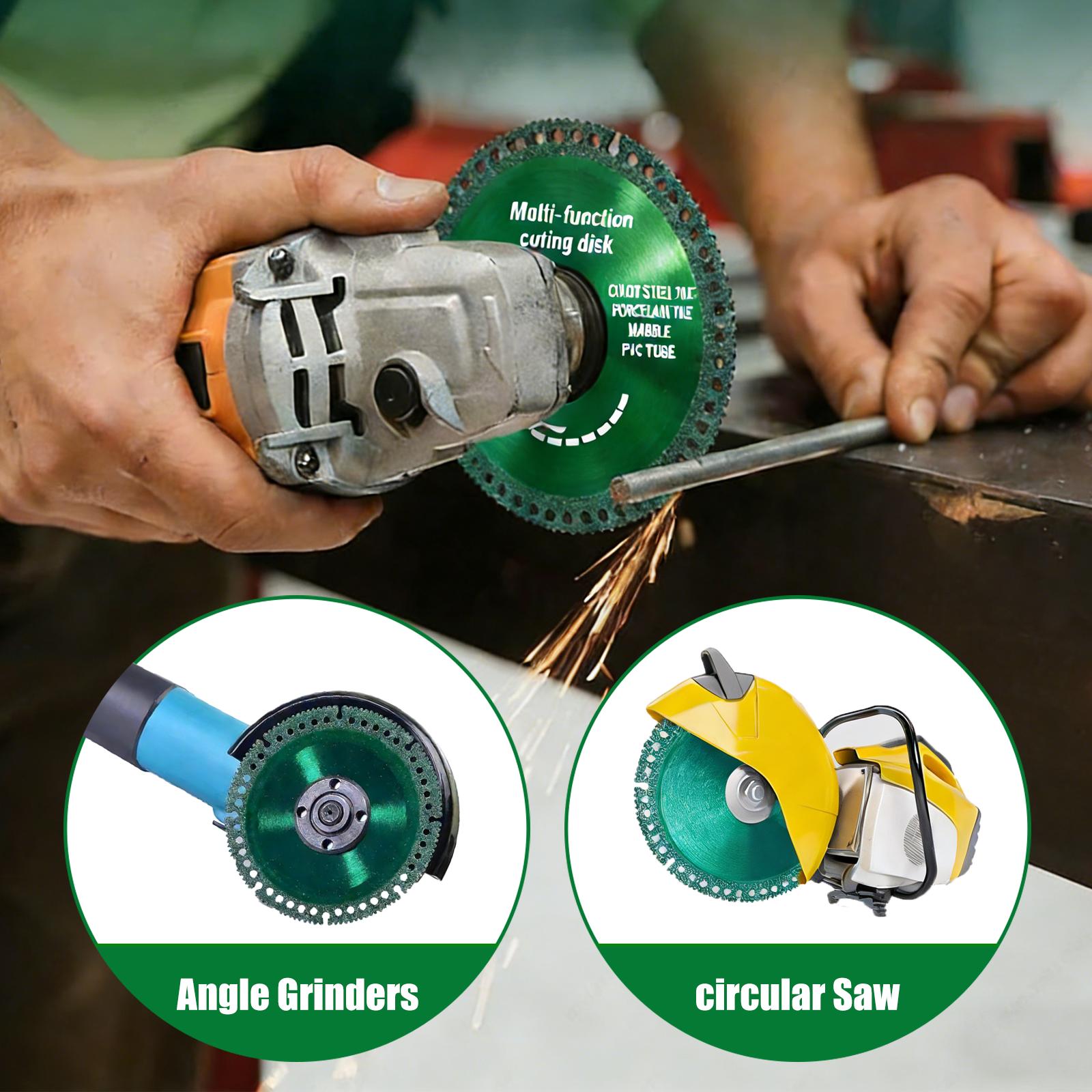 4 Inch Multi-Material Cutting Blade 100x22.23x2mm - Thick Dry Cut Disc for Metal, Tile, Marble, Stone & Plastic - Durable Angle Grinder Wheel for Alloy, Cast Iron, Masonry Construction