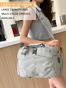 Fashion Sports Fitness Bag, Simple Casual Shoulder Bag, Trendy Crossbody Nylon Commuter Bag, Daily Use School Travel Sport Bag