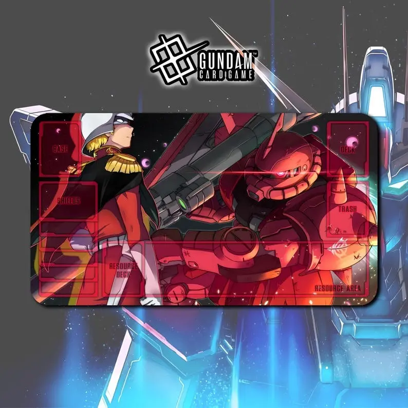 Char Aznable x Zaku Red Comet Gundamm Card Game  Playmat, Mousepad Gaming Desk Mat