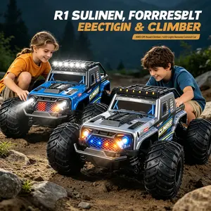 4-wheel drive high-speed off-road vehicle, 2.4GHz anti-interference remote control vehicle, with a top speed of 35KM/h / Anti-collision device / Rubber anti-slip large tires. Christmas and Father's Day gift - The new generation of off-road monster
