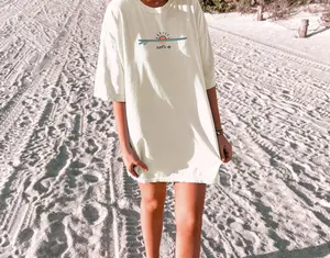 Sun Surfing Tshirt Ocean Beach T-shirt Summer Shirt Customizable Women's Shirts Surf Board Surf's Up Tee
