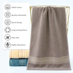 Pure Cotton Hand Towels, Soft Fluffy Highly Absorbent Skin-Friendly Quick Dry Towels, No Fading No Linting, Multi-use for Bathroom Gym Spa Camping Home Travel Ideal Gift