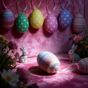 Easter Hanging Egg Decorations, 30 Colorful Paper Eggs, Perfect for Trees and Spring Home Decoration, Easter Decor