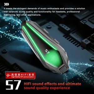 S7/S7PRO Bluetooth Headset & Cross Brand Intercom, Full Duplex Communication for 2 People, Audio Mixing, Music Sharing, Communication Range 1000m, Semi Duplex Multi Person Communication, FM Radio, For Travel, Must Wear Earphones