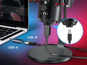 ZealSound USB RGB Microphone for iPhone iPad Phone PC,RGB Gaming Microphone with Full Metal,Mute,Pop Filter,Gain for Podcasting,Streaming,YouTube,Voice Over