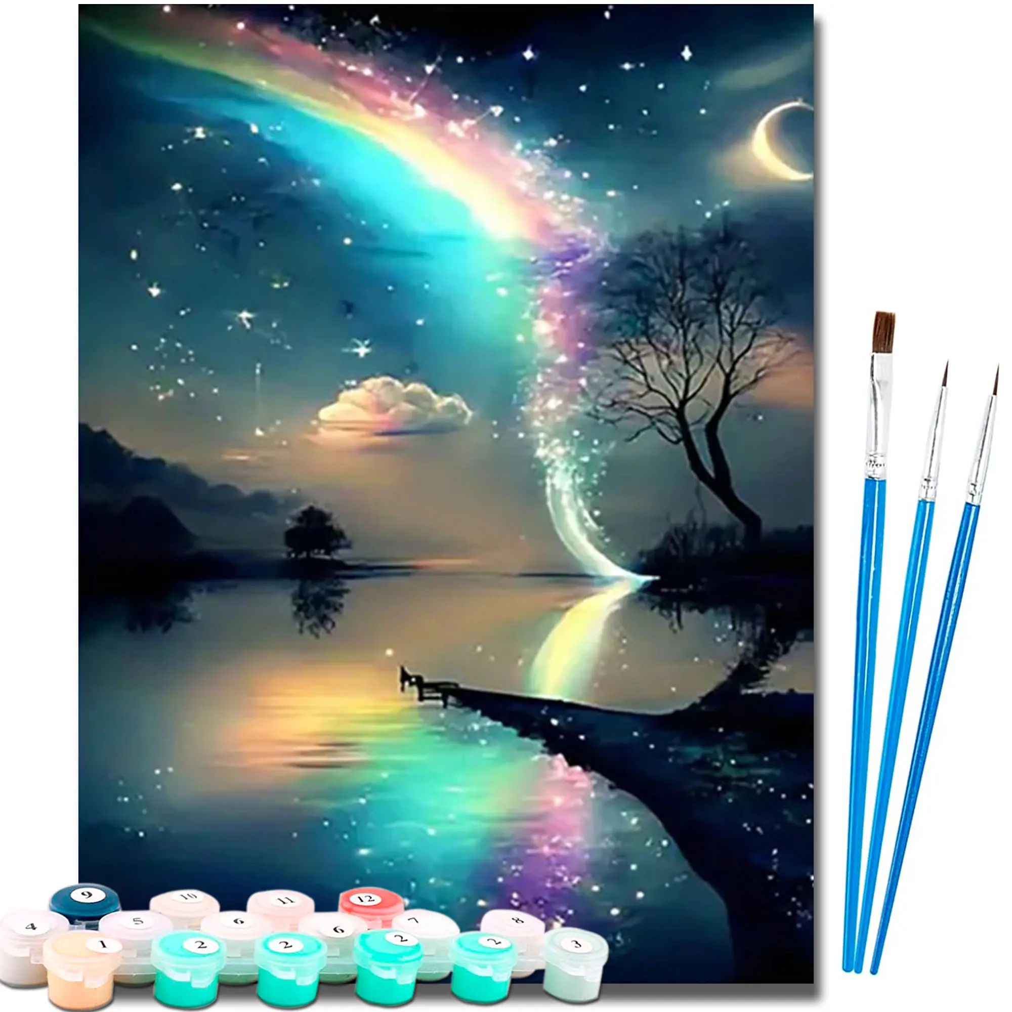 Paint by Numbers Kit for Adults - 16x20 inch Preprinted Grid Canvas, Easy DIY Creative Art Supply for Beginners, Ideal Holiday/Birthday Surprise Gift & Home Wall Decor, Diy Painting Supplies, Birthdays