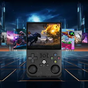 R36S MAX /R36S PRO Portable Game Console, 4/3.5 Inch IPS Screen Video Game Console, Rechargeable Handheld Gaming Console with Protective Case, Ideal Gift