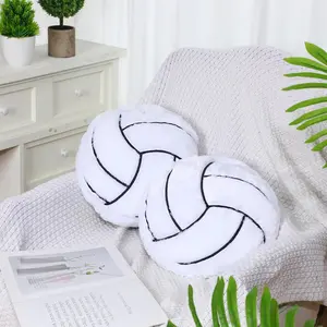 2 Pcs Volleyball Plush Pillow Sport Theme Throw Pillow Volleyball Room Gift for Bedroom Decoration Supplies