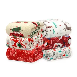 Kathy ireland Holiday Print Plush Flannel Throw Blanket