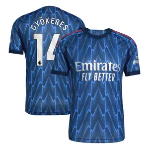 Gyokeres 14 Navy Blue Color ARS ss2526 Away Soccer Shirt, ARS Gyokeres Short Sleeve Away Edition Football Shirt