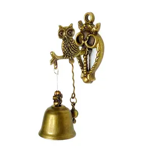 Vintage Metal Wind Chime Doorbell, Magnetic Shopkeeper Good Luck Knocker, Wall Hanging Ornament for Home & Garden Decor