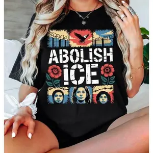 100% Cotton Abolish ICE T-Shirt, Unisex Heavy Cotton Shirt, Protest Shirt, Resist Shirt,  Pro Immigrant Anti Maga Shirt, Anti ICE Tee