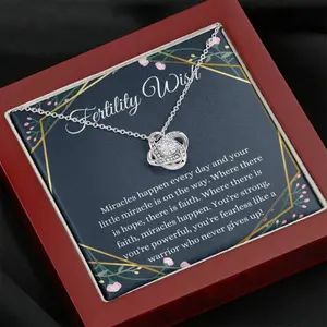 Love Knot, Fertility Wish Gift, Infertility Gifts, IVF Gift, Fertility Gift, Miscarriage Gift, Support Gift, Fertility Necklace, Trying to