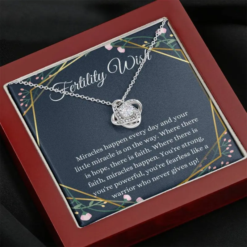 Love Knot, Fertility Wish Gift, Infertility Gifts, IVF Gift, Fertility Gift, Miscarriage Gift, Support Gift, Fertility Necklace, Trying to