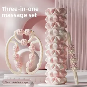 Foam shaft three-piece muscle relaxation artifact mace ring leg clamping massage roller roller thin calf thin leg